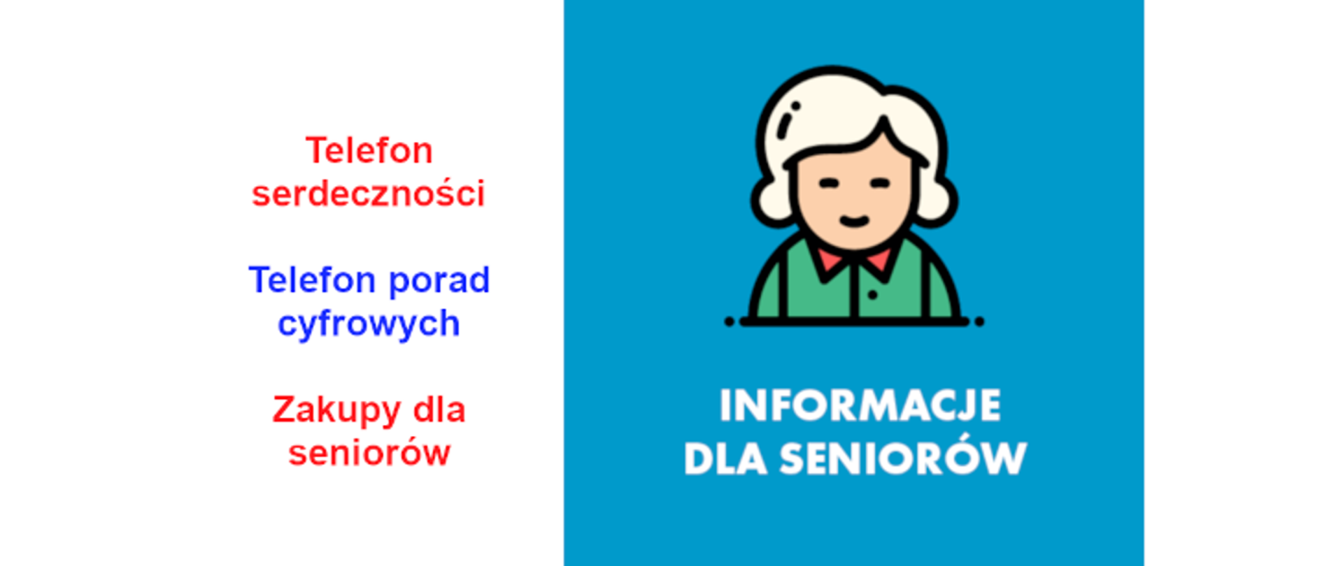 Telefon serdeczności, telefon porad cyfrowych, zakupy dla seniorów