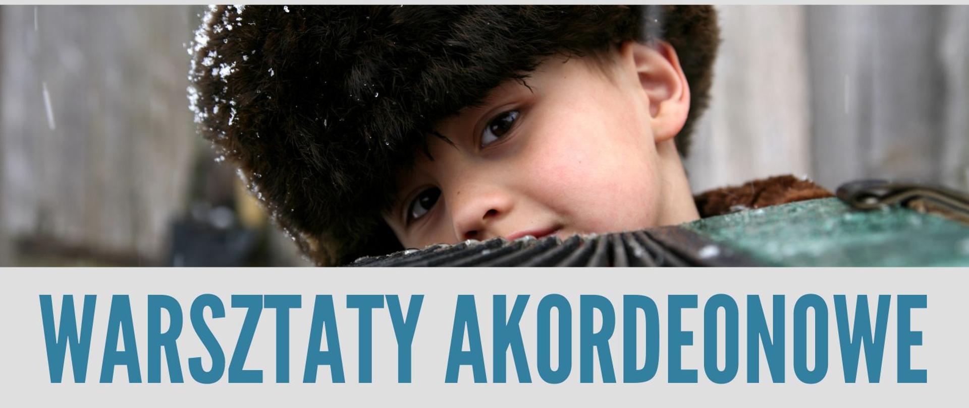 Plakat z informacją o warsztatach akordeonowych