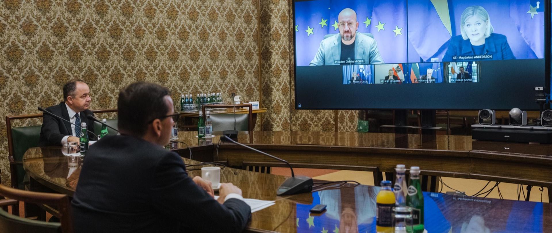 Wideokonferencja z przewodniczącym Rady Europejskiej