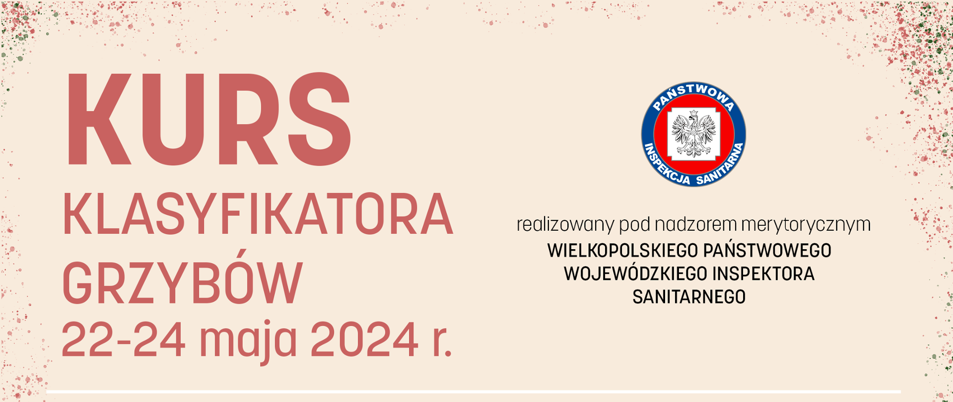 Kurs Klasyfikatora grzybów 22-24 maja 2024 r.
WSSE Poznań