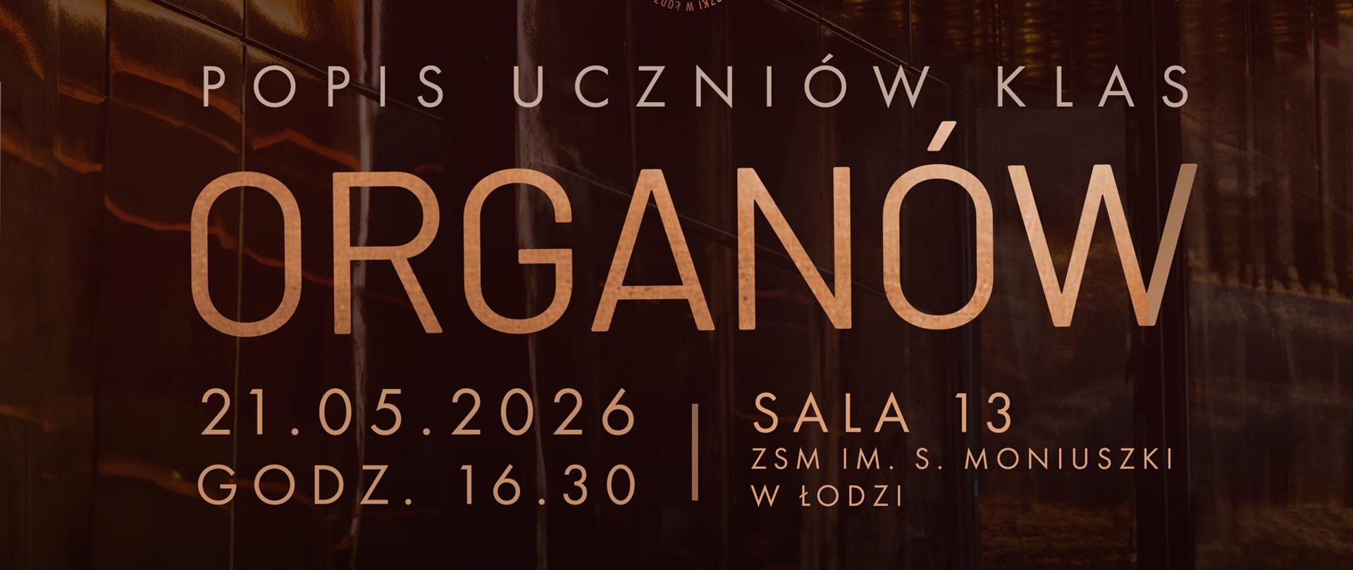 Popis organowy - plakat