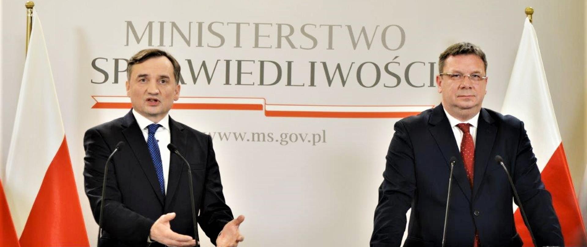Minister Zbigniew Ziobro i minister Michał Wójcik