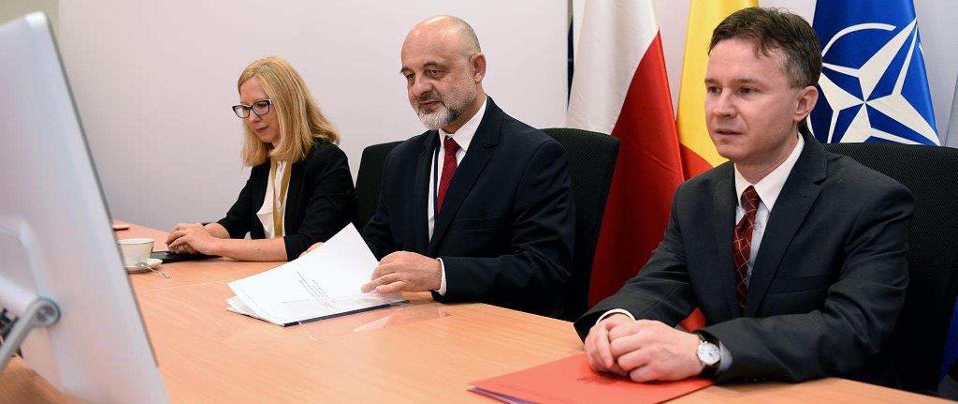 Telekonferencja wiceministrów SZ i ON Polski i Rumunii w formacie Małej Kwadrygi