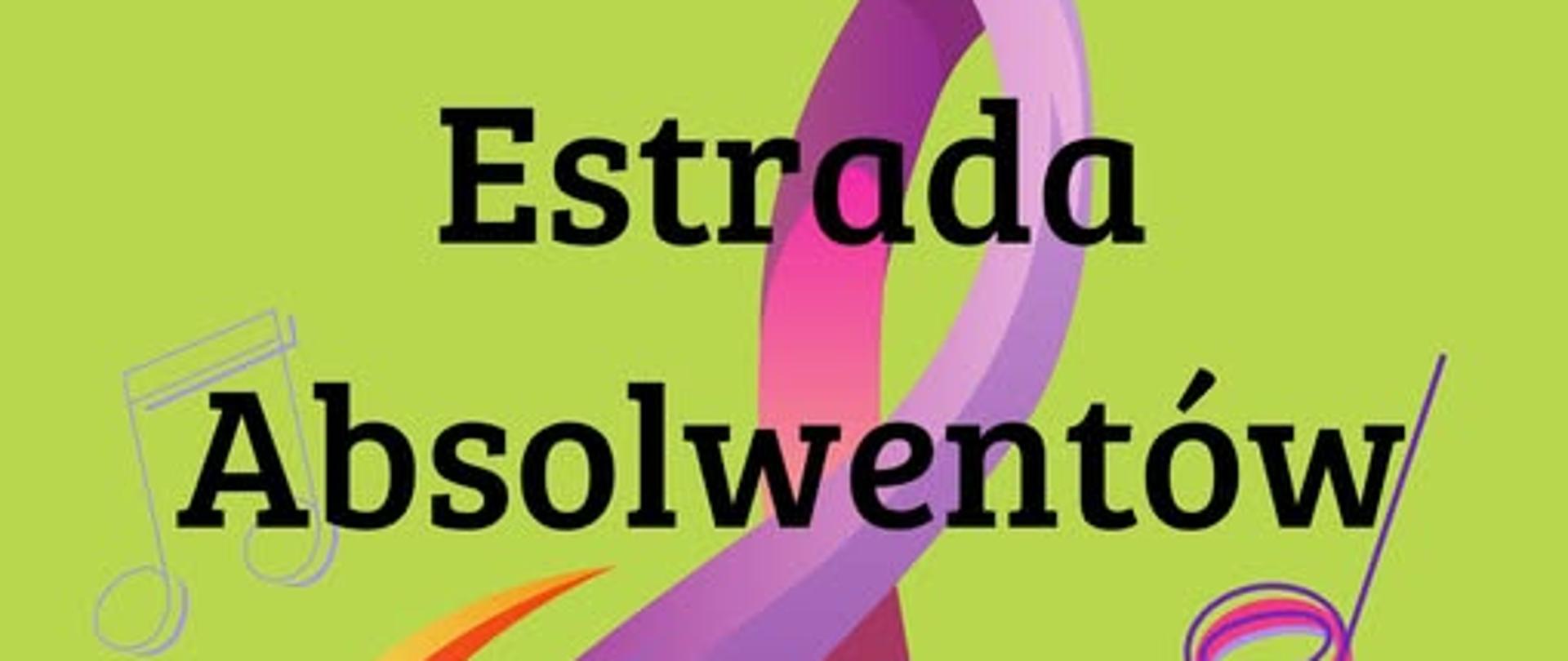 Zawartość, jak w treści. W tle napisu kolorowa grafika klucza wiolinowego.