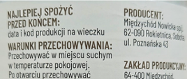 Bigos etykieta tylna