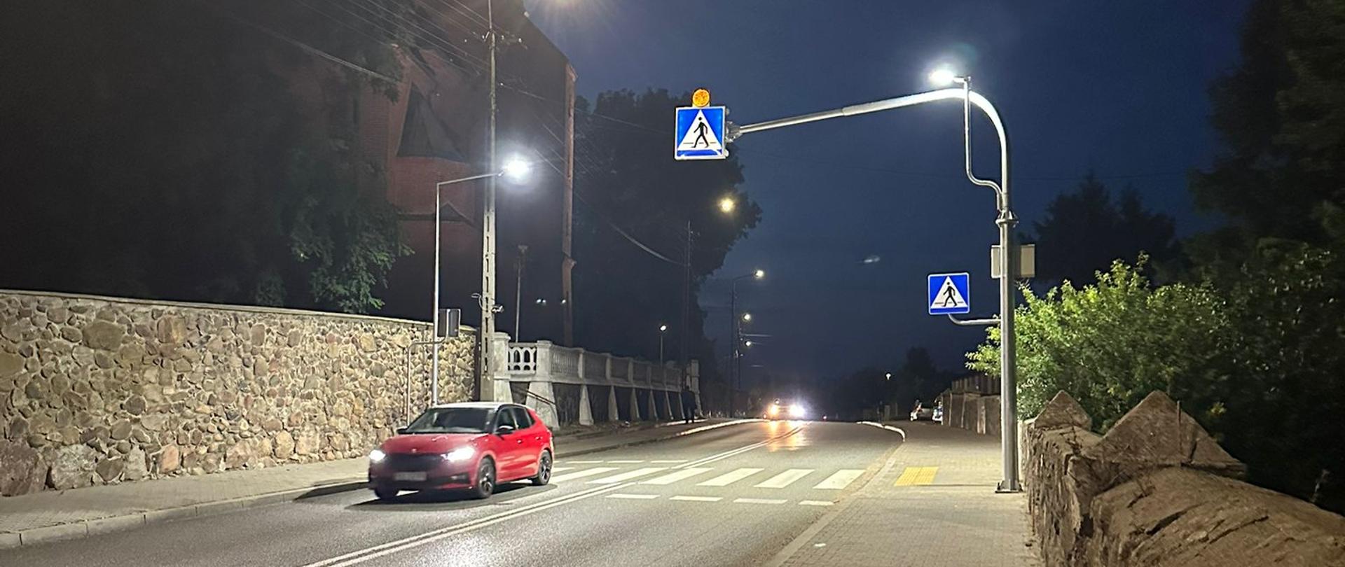 Modelowy przykład doświetlenie przejścia dla pieszych