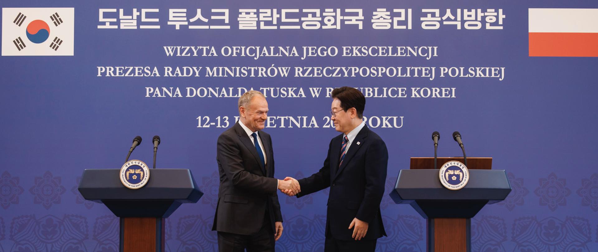 Prime Minister Donald Tusk during his visit to South Korea.