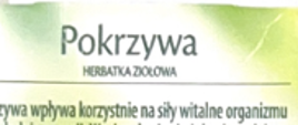 Pokrzywa Herbatka ziołowa, Zielnik Polski, 20 torebek partia L0036 tył