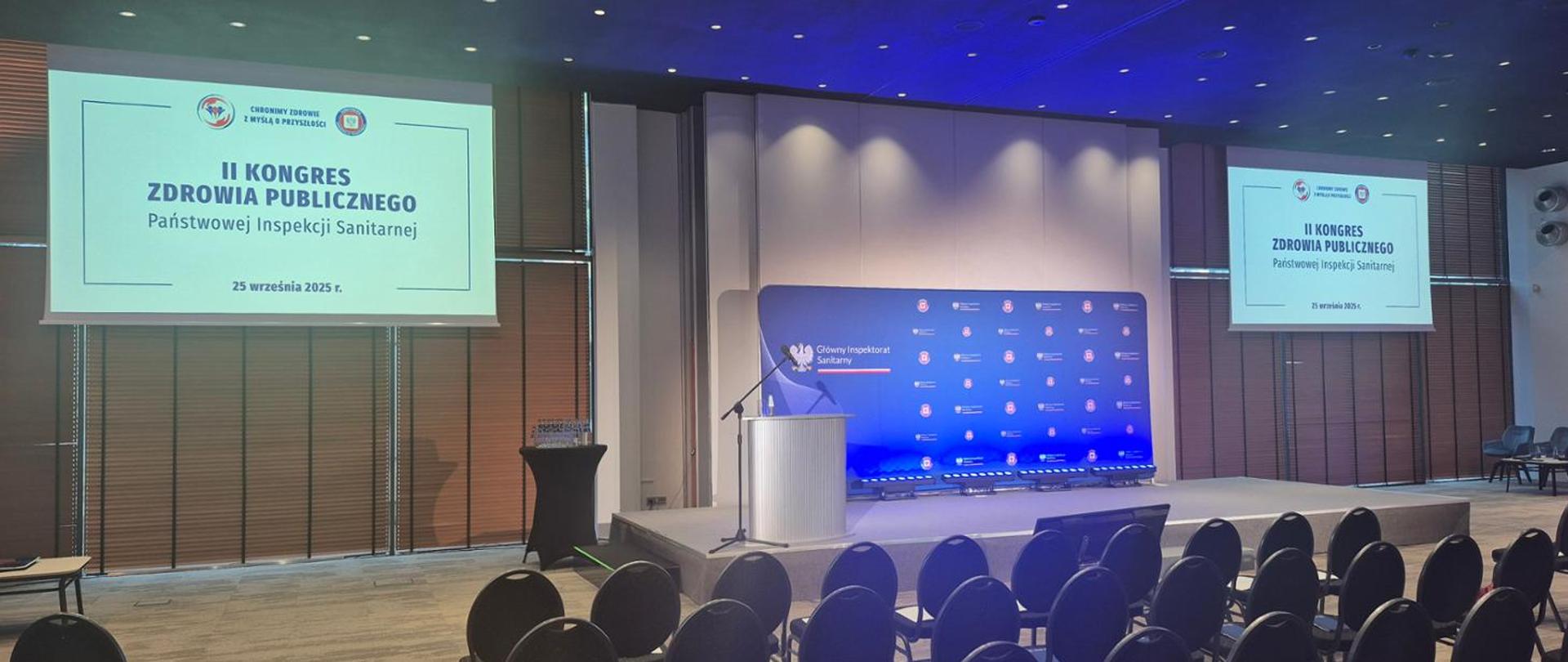 Sala konferencyjna II kongresu zdrowia publicznego 