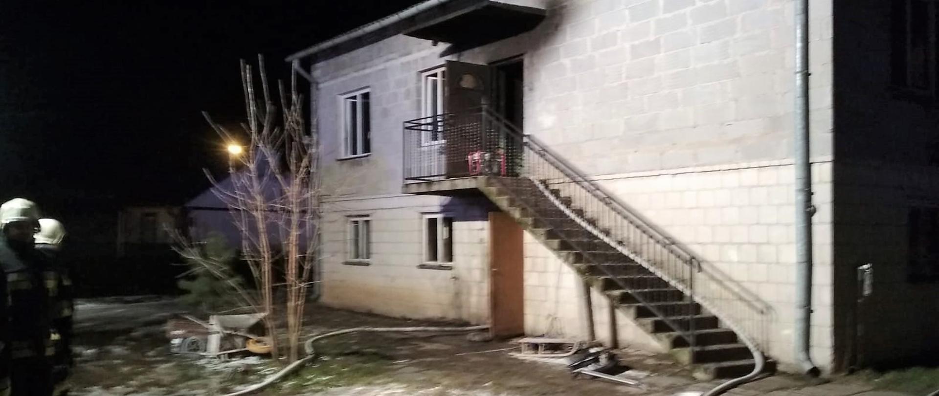 Pożar domu mieszkalnego w Obrębcu