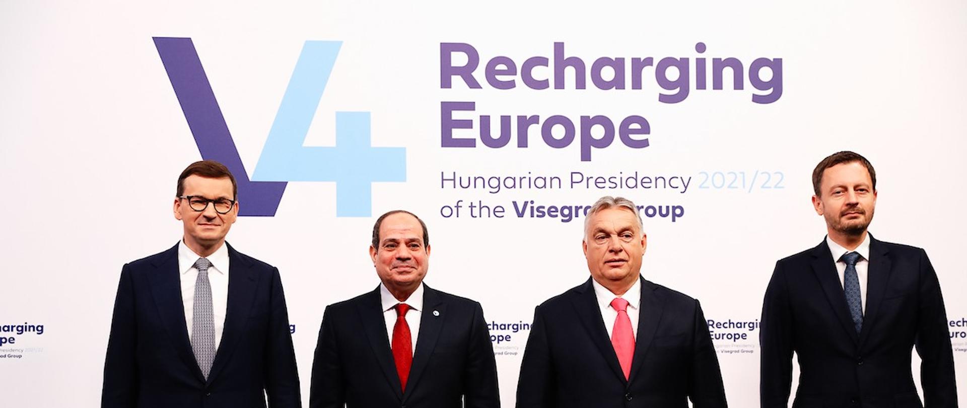 Premierzy Słowacji, Polski i Węgier oraz prezydent Egiptu.