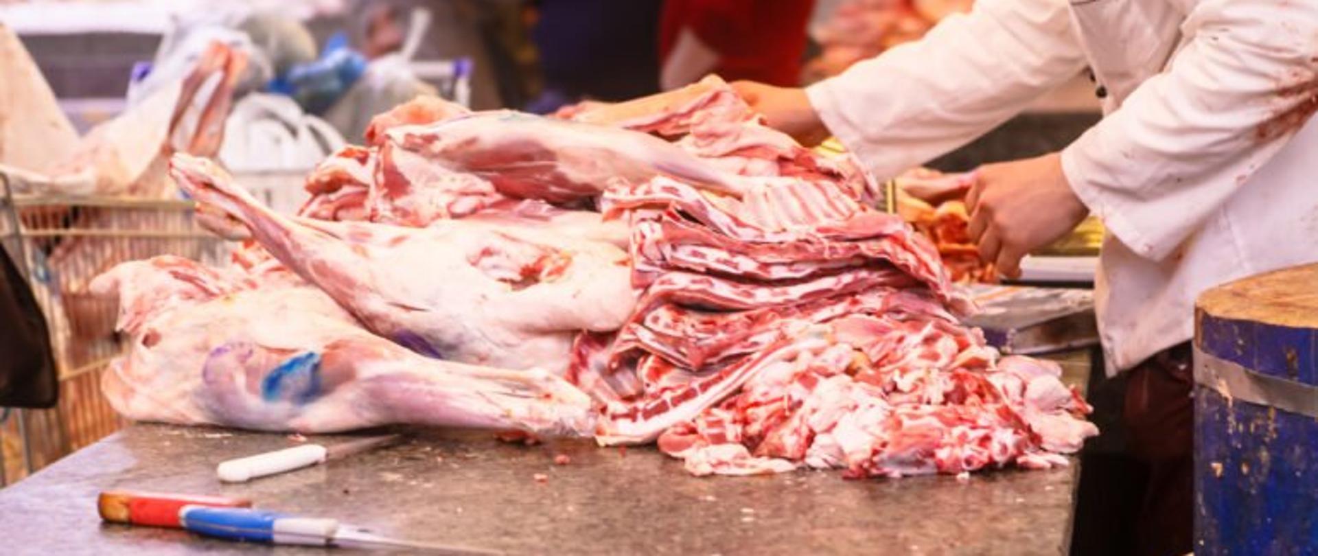 Mięso na bazarze