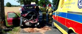 Wypadek drogowy na trasie Naćmierz -Jezierzany 