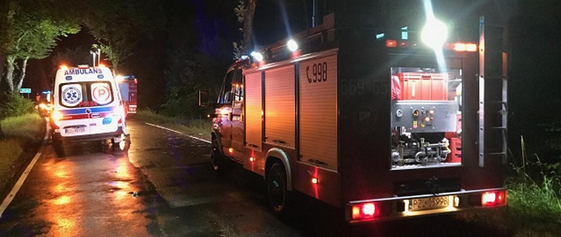 Wypadek drogowy przy ulicy Kujańskiej w Złotowie 