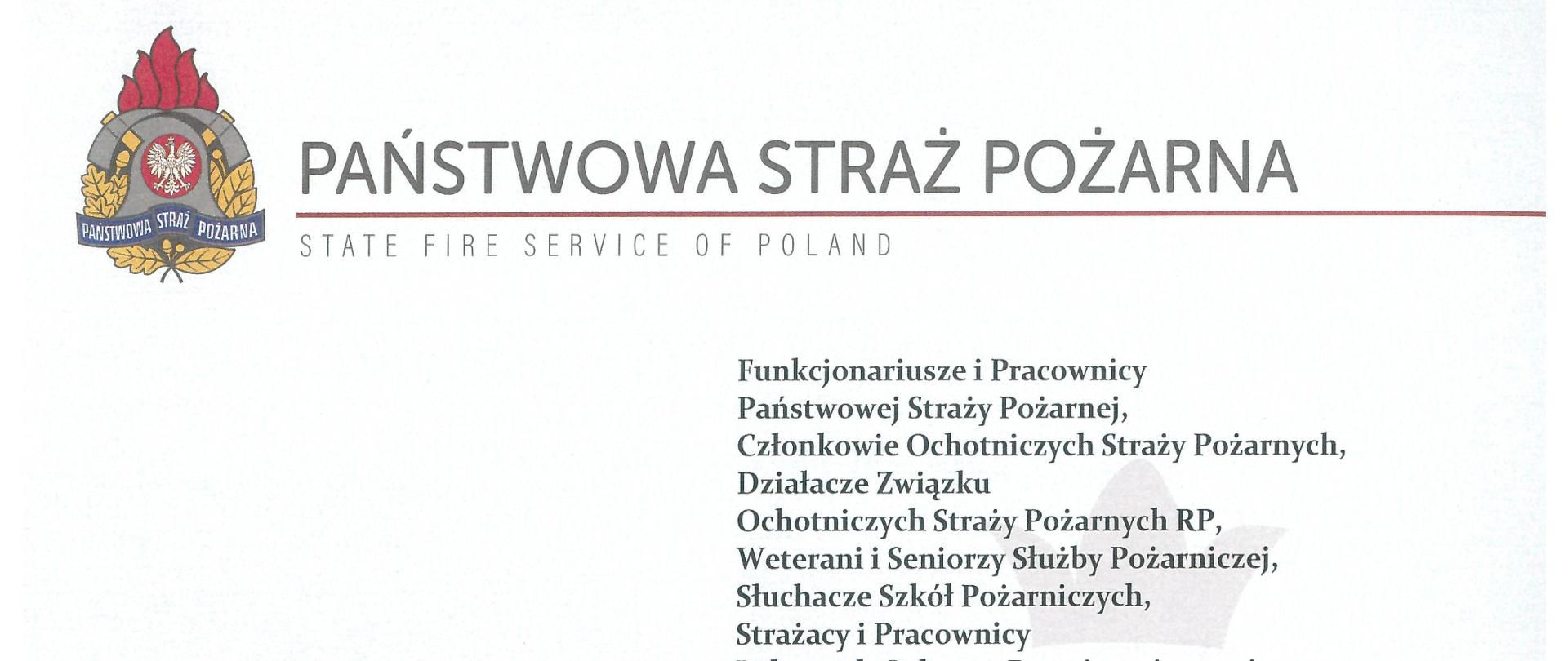 KG PSP życzenia Dzień Strażaka 2023