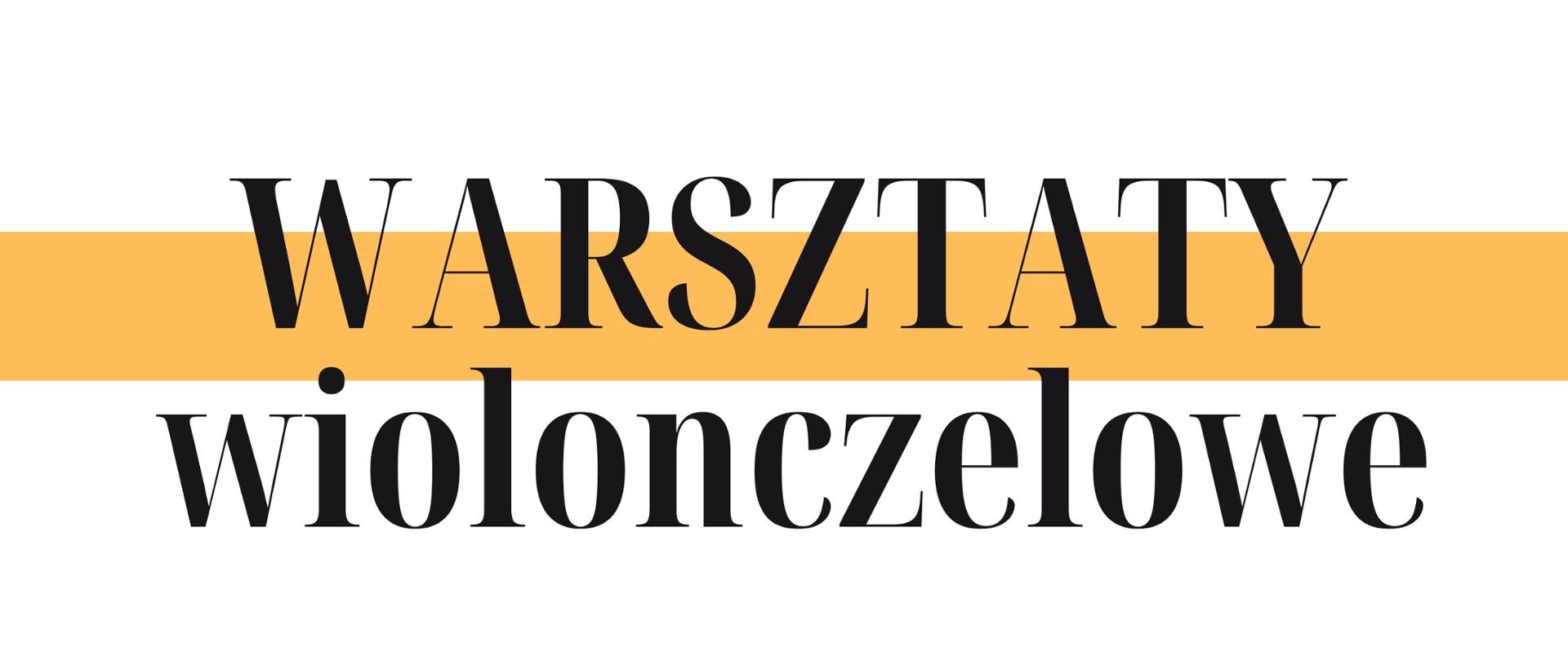 Minimalistyczny plakat na białym tle, wykorzystujący czarno-białe grafiki i akcenty kolorystyczne. W górnej części znajduje się gruby, poziomy pomarańczowy pas, na którym umieszczono część tytułu zapisywaną elegancką, szeryfową czcionką. W dolnej części plakatu zamieszczono dwie czarno-białe ilustracje. Po lewej stronie widnieje grafika w stylu "line art" (rysunek jedną linią) przedstawiająca sylwetkę kobiety siedzącej na krześle i grającej na wiolonczeli. Po prawej stronie znajduje się szkicowy rysunek dwóch otwartych zeszytów z nutami. Napisy na plakacie są czarne, pomarańczowe oraz czerwone.
