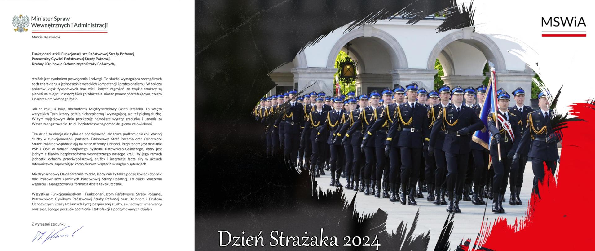 Życzenia Ministra Spraw Wewnętrznych i Administracji z okazji Dnia Strażaka