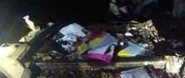 Na zdjęciu widać spalone resztki śmieci, które znajdują się w kotłowni