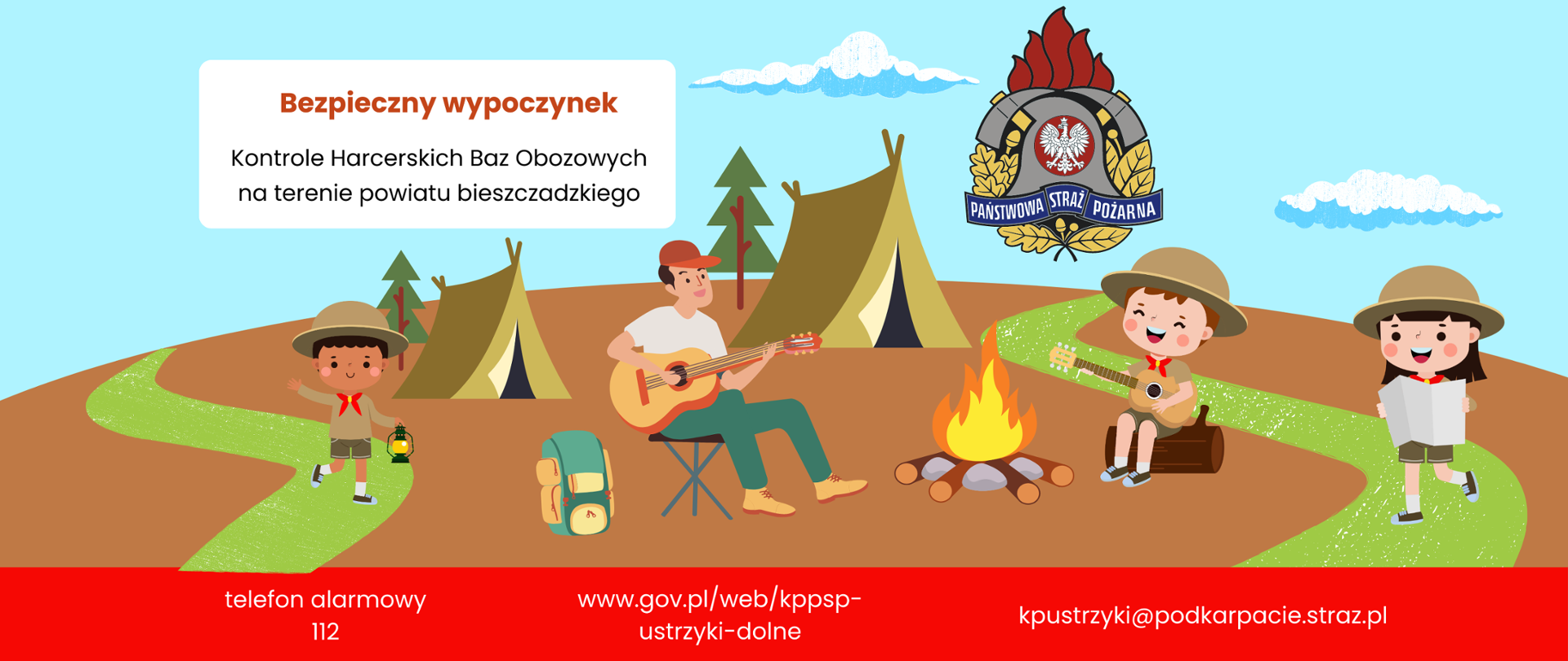 Baner bezpieczny wypoczynek 