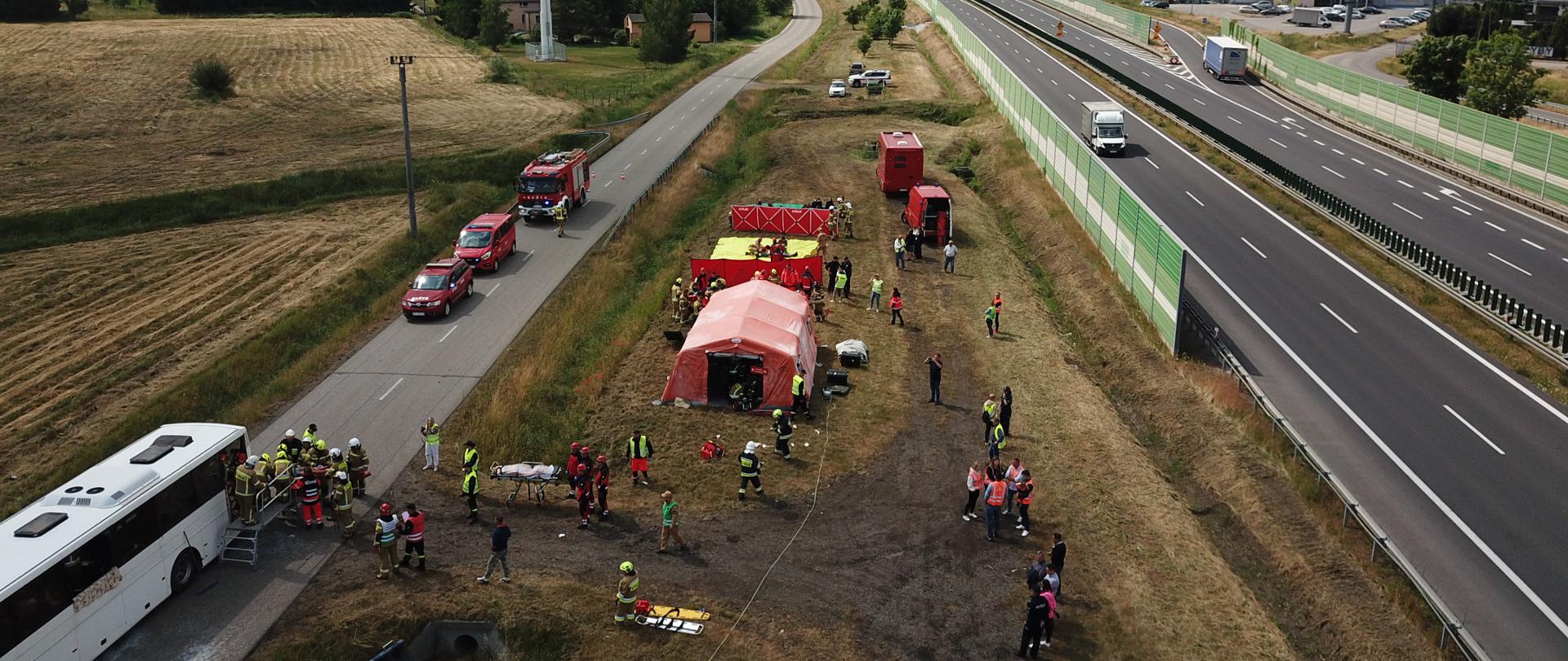 W czwartek 15 czerwca 2023 rok na drodze serwisowej trasy S7 na wysokości 2km, 500m w miejscowości Poświętne zostały przeprowadzone ćwiczenia pk. „Triage – 23”