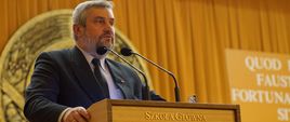 Minister rolnictwa Jan Krzysztof Ardanowski przemawia podczas Gali