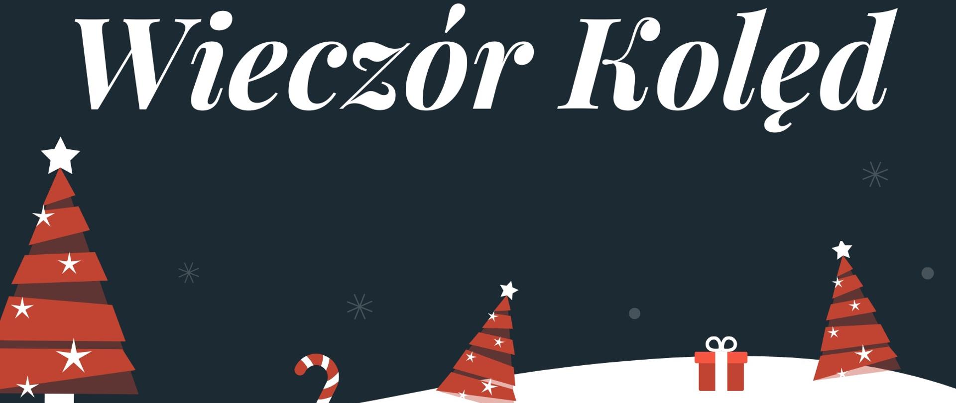 Napis na tle nieba. Wieczór kolęd. 