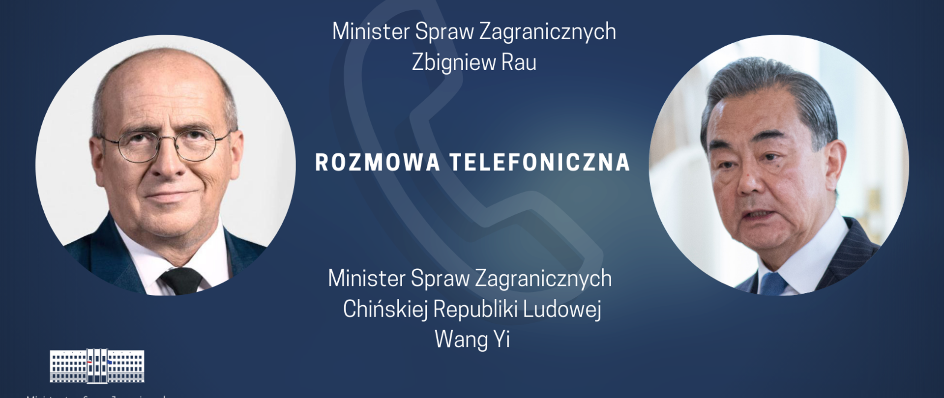 minister Zbigniew Rau z ministrem spraw zagranicznych ChRL Wang Yi
