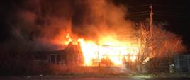 Pożar baraków ul. Ceglana - Panorama