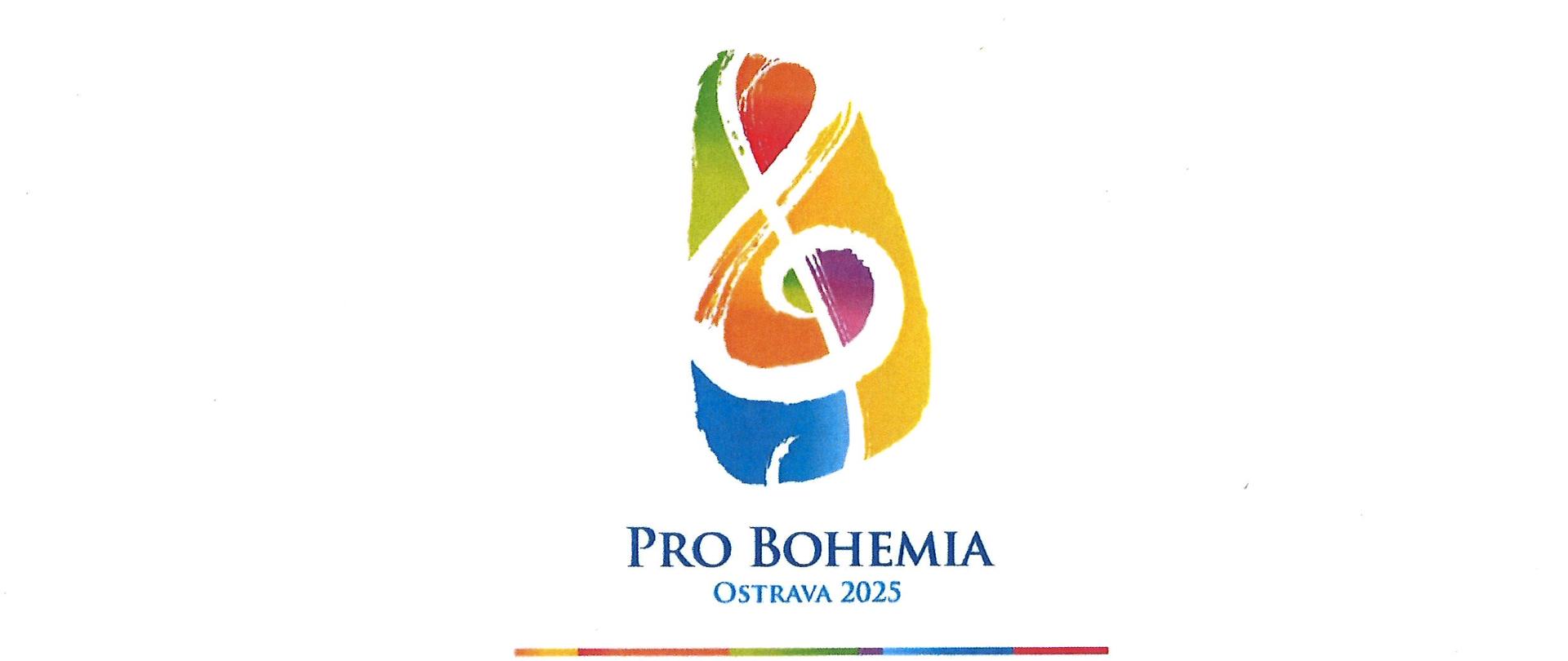 Na białym tle nazwa konkursu Pro Bohemia Ostrava 2025 oraz informacja o zdobyciu wyróżnienia przez Emilię Bochon