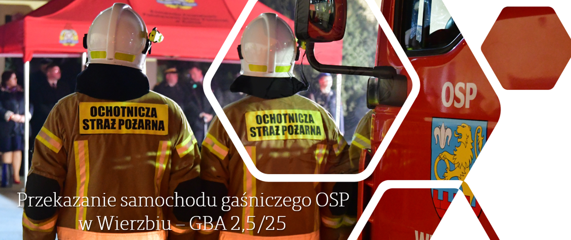 Przekazanie pojazdu OSP Wierzbie - infografika