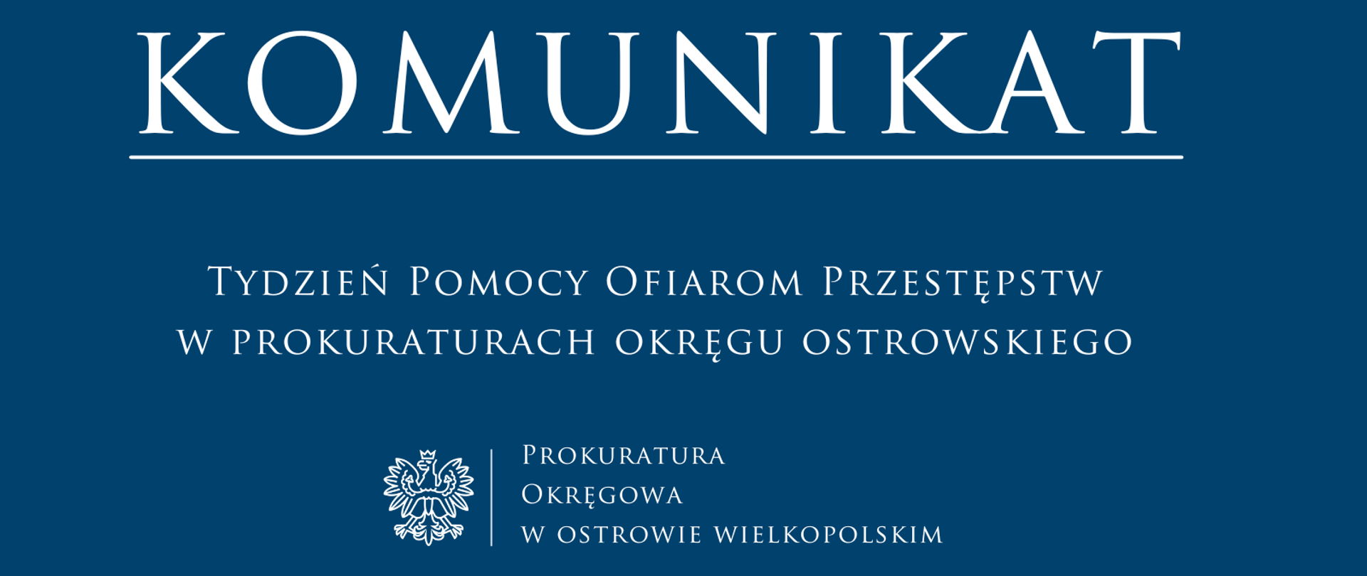 Tydzień Pomocy Ofiarom Przestępstw w prokuraturach okręgu ostrowskiego