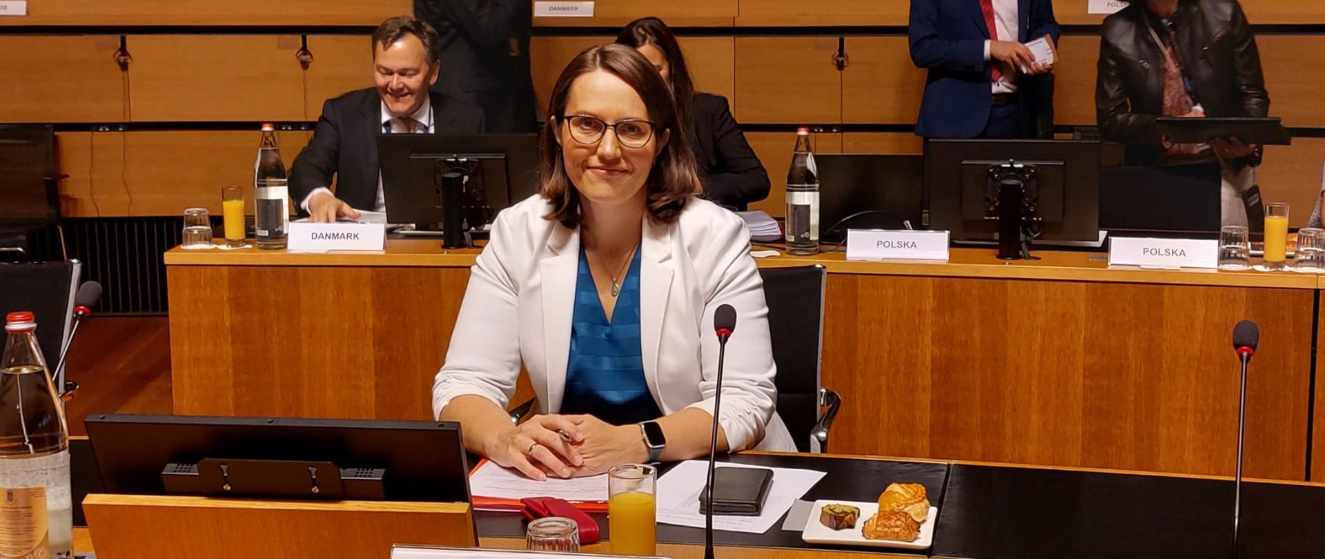 Minister finansów Magdalena Rzeczkowska podczas posiedzenia Rady Ecofin w Luksemburgu