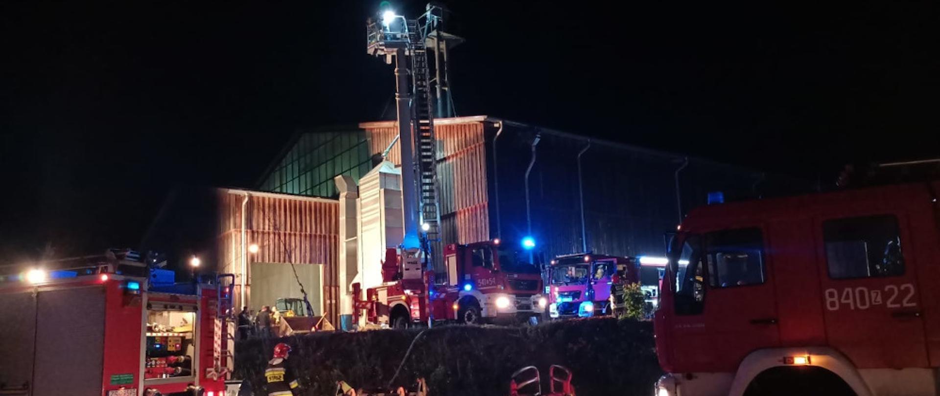 Pożar zboża w suszarni w miejscowości Juchowo