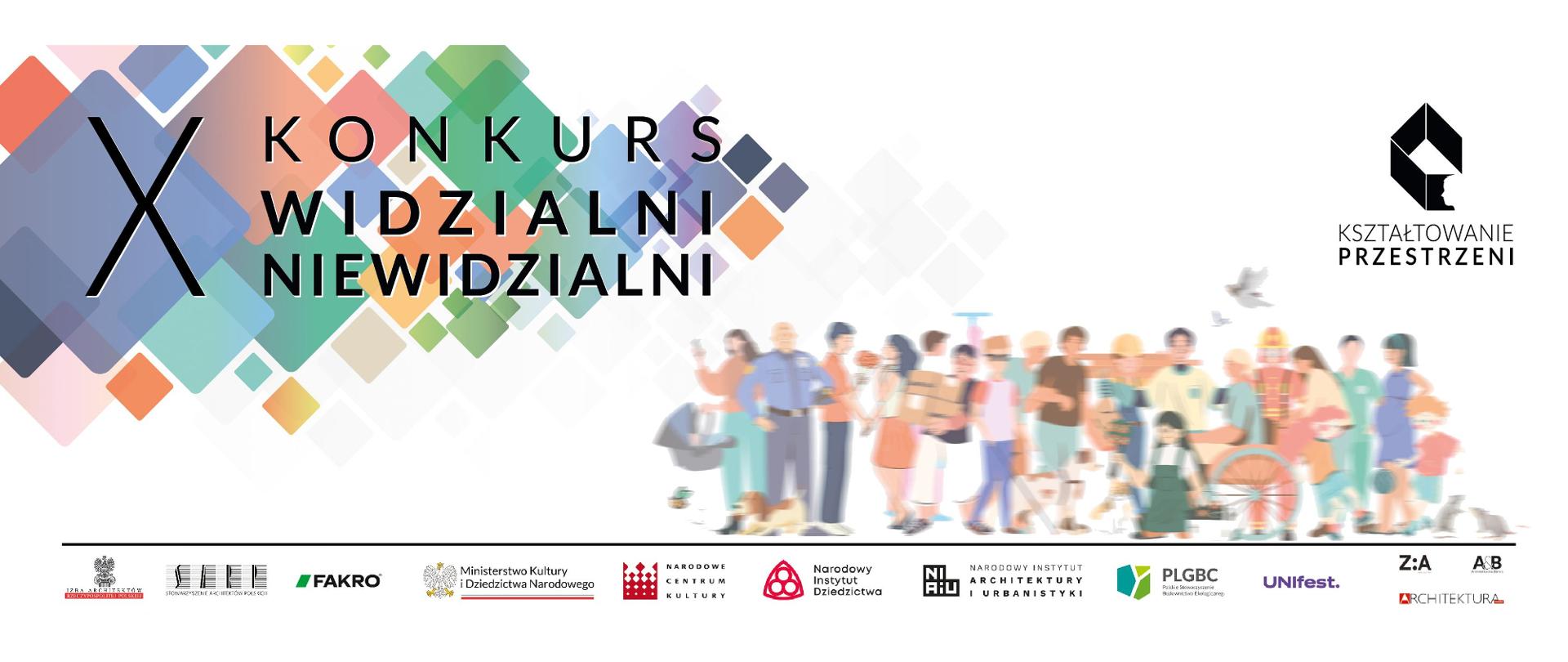 plakat promujący konkurs "Widzialni-niewidzialni"