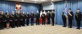 Uroczysta zbiórka z okazji przejścia na zaopatrzenie emerytalne Mazowieckiego Komendanta Wojewódzkiego PSP i Zastępcy Mazowieckiego Komendanta Wojewódzkiego PSP