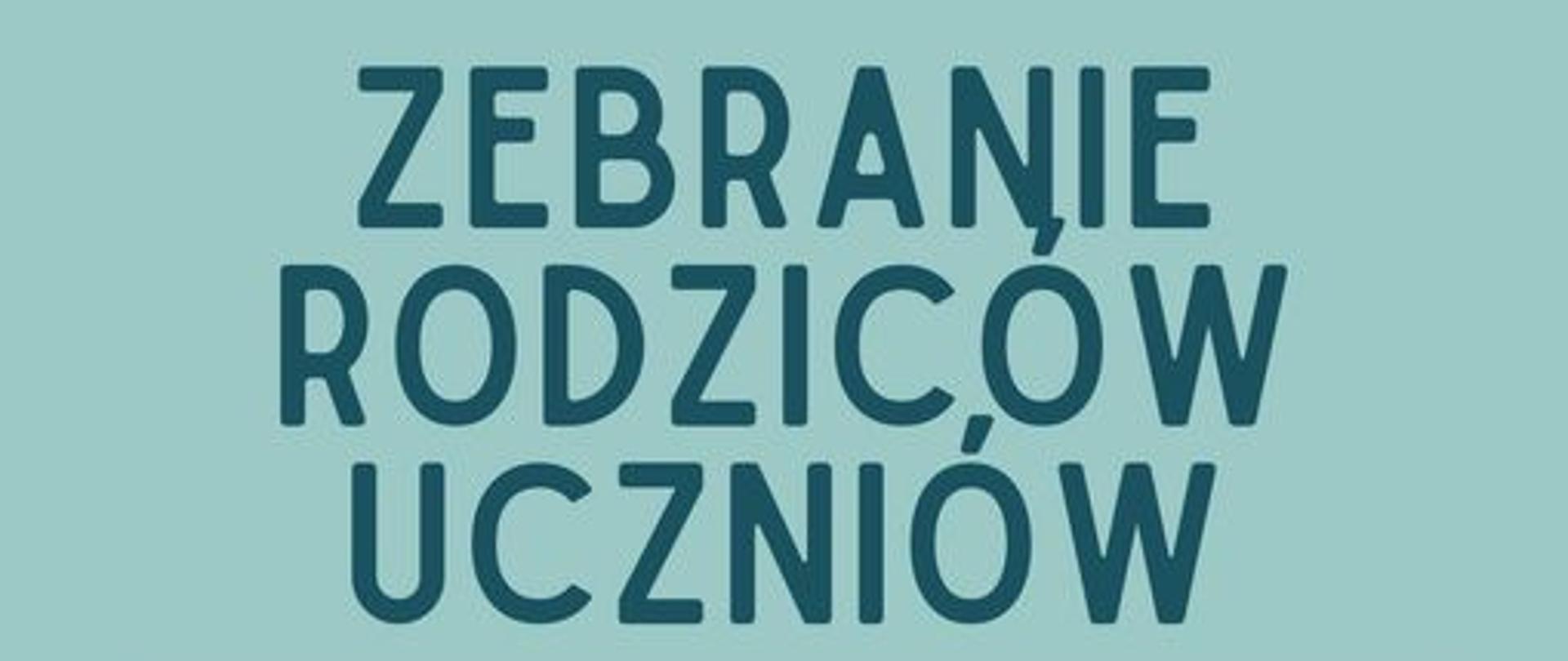 Na błękitnym tle znajduje się biała ramka z informacjami dotyczącymi wydarzenia.
