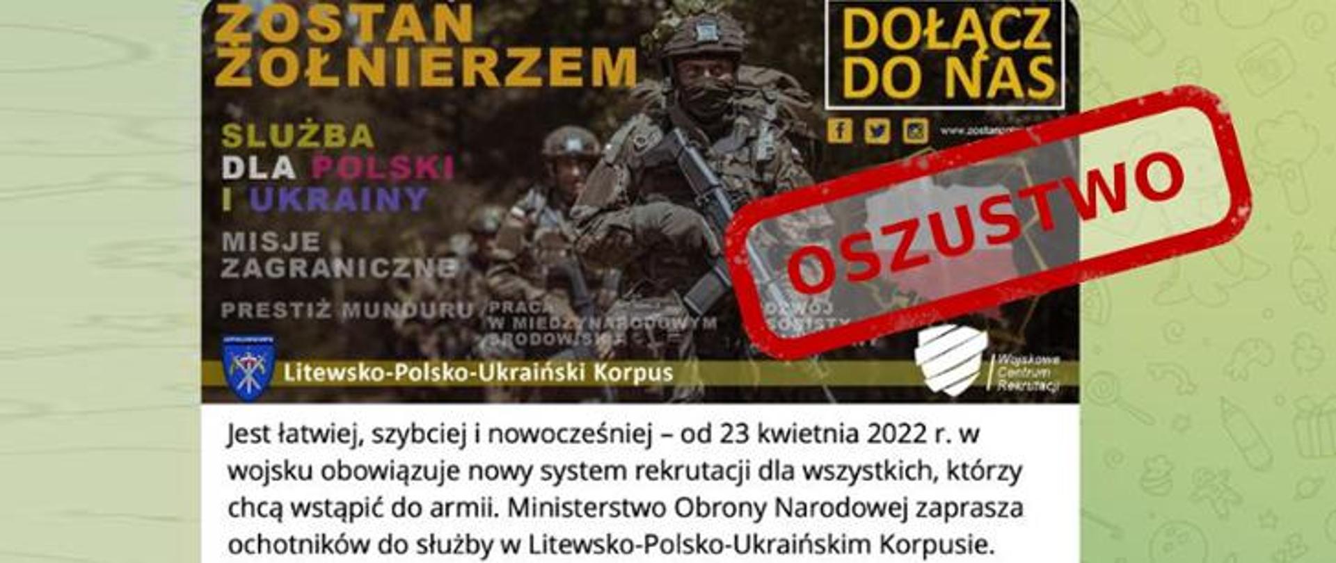 Trwa duża kampania dezinformacyjna dotycząca rzekomej rekrutacji polskich ochotników do walki na terenie Ukrainy