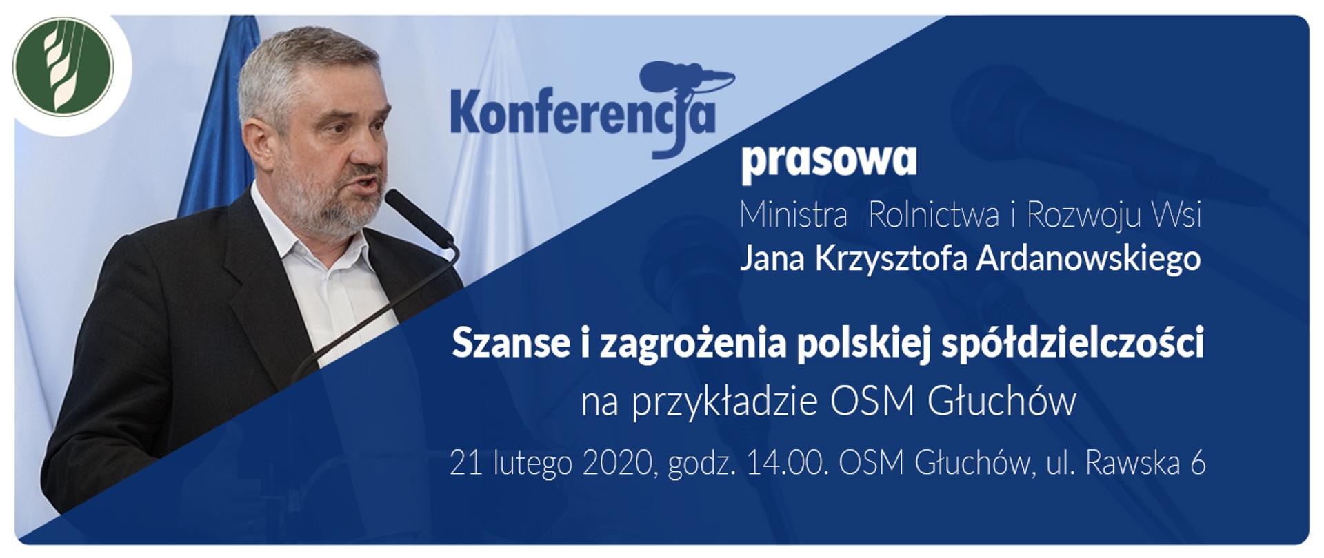 Infografika zapowiadająca konferencję w Głuchowie