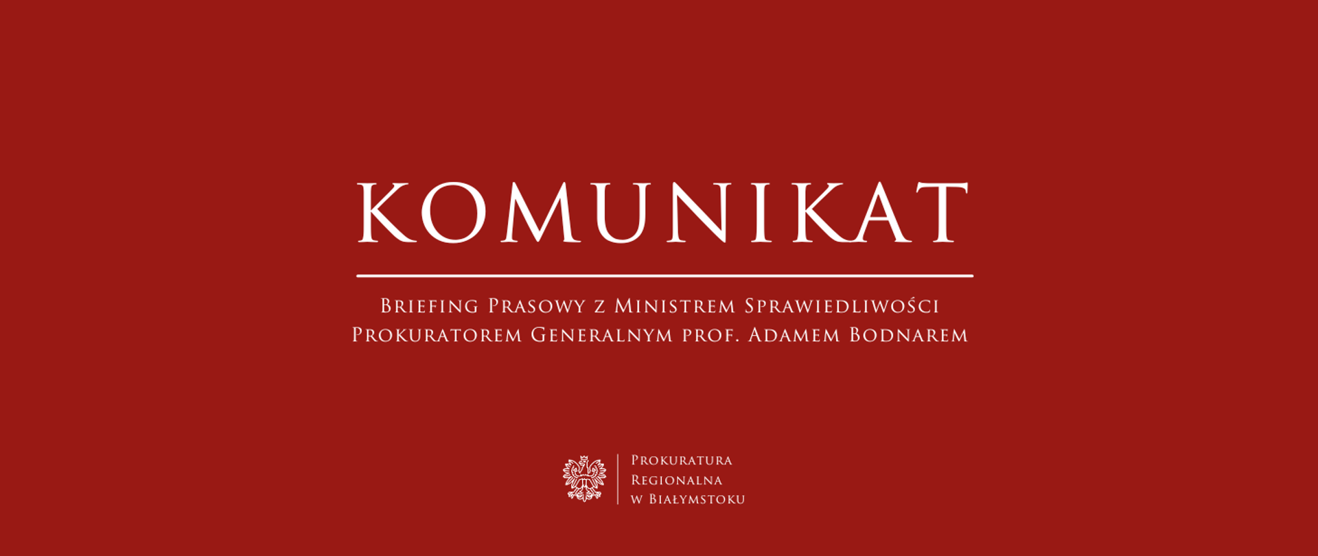 Briefing Prasowy z Ministrem Sprawiedliwości Prokuratorem Generalnym prof. Adamem Bodnarem