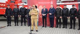 Prezentacja nowych samochodów ratowniczo – gaśniczych dla śląskich jednostek PSP