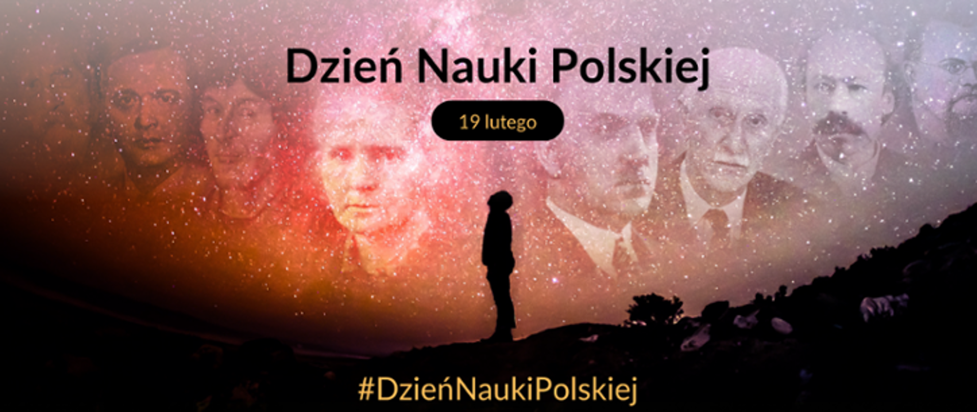 Grafika promująca wydarzenie Dzień Nauki Polskiej 19 lutego