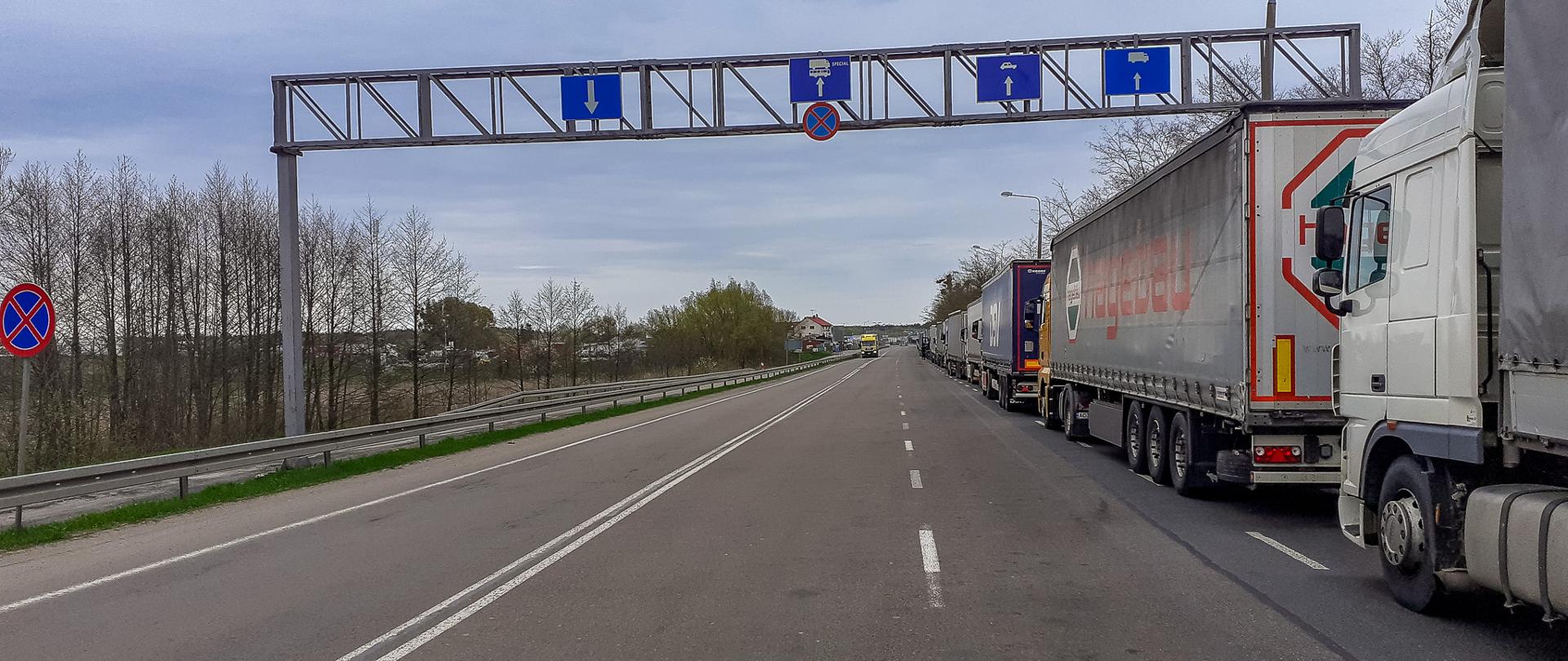 DK12 w Dorohusku, dojazd do przejścia granicznego