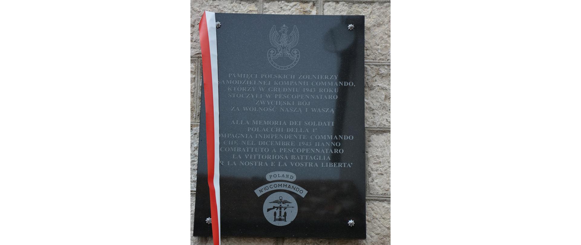 Odsłonięcie tablicy ku czci polskich żołnierzy, fot. Francesco Ambrico