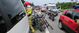 Wypadek S3 z udziałem dzieci - służby ratownicze na drodze