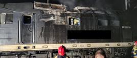 Pożar lokomotywy - działania