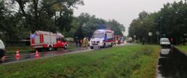 Wypadek pojazdu ciężarowego i osobowego 31 sierpnia 2020 roku w Ruchocicach 
