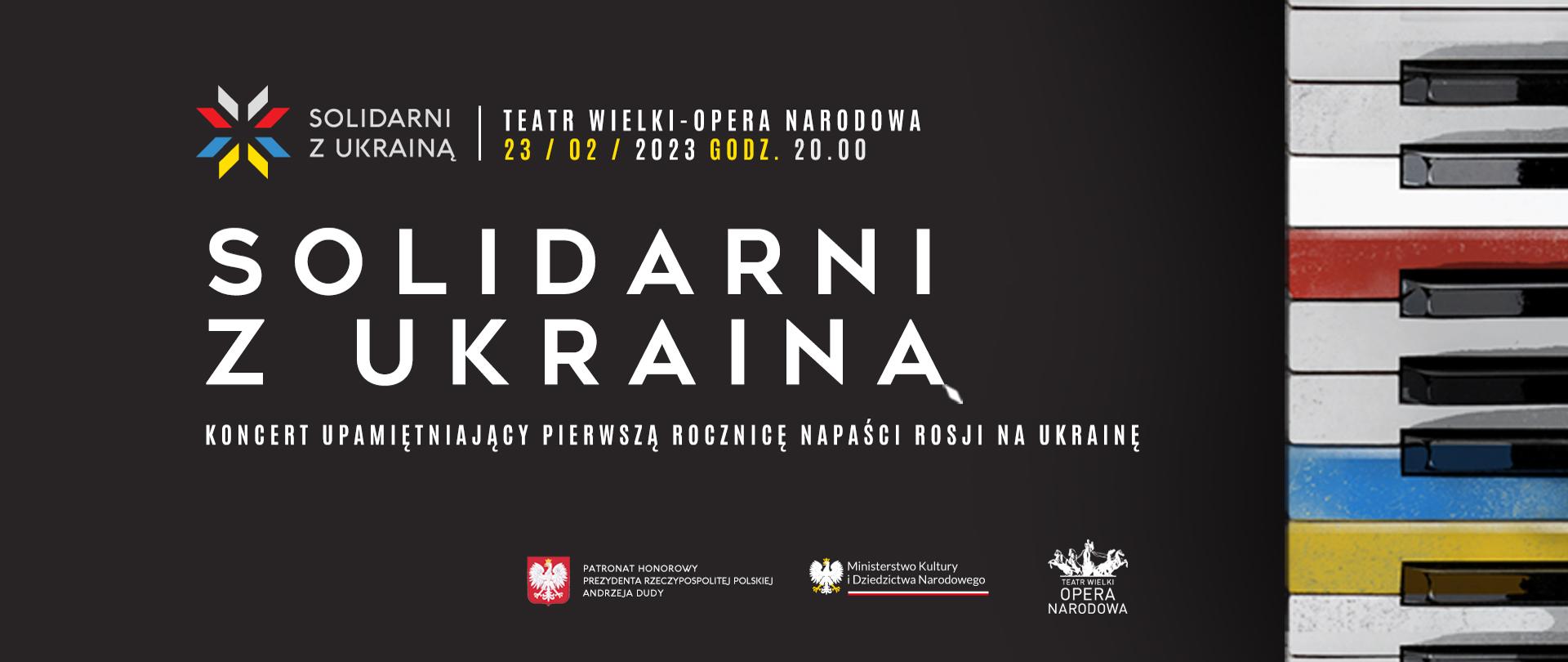 „Solidarni z Ukrainą” – wyjątkowy koncert w przededniu rocznicy napaści Rosji na Ukrainę