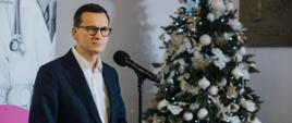 Prime Minister Mateusz Morawiecki during a visit to the Poviat Complex of Health Care Centers in Czeladź