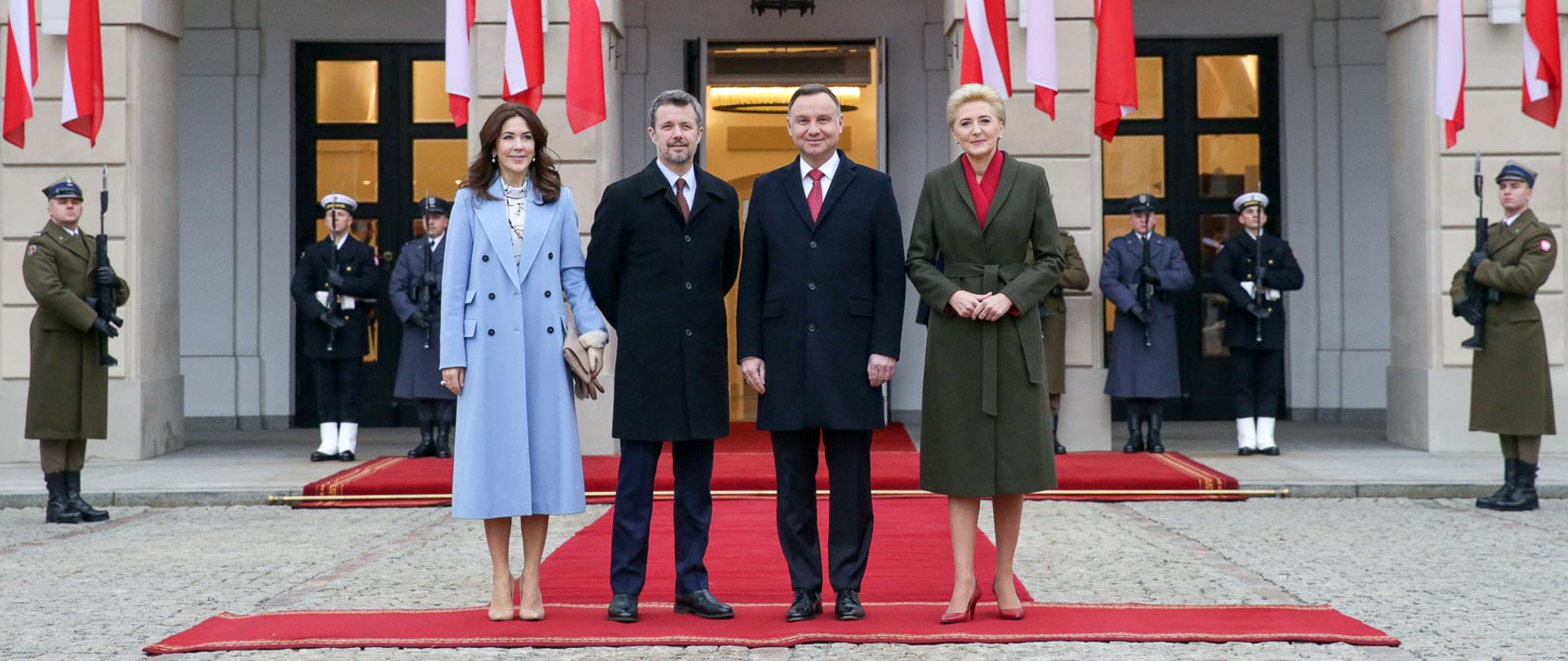 Duńska Para Książęca i polska Para Prezydencka w Warszawie