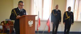 UROCZYSTY APEL Z OKAZJI ZDANIA I PRZYJĘCIA OBOWIĄZKÓW KOMENDANTA POWIATOWEGO PAŃSTWOWEJ STRAŻY POŻARNEJ W PIŃCZOWIE
